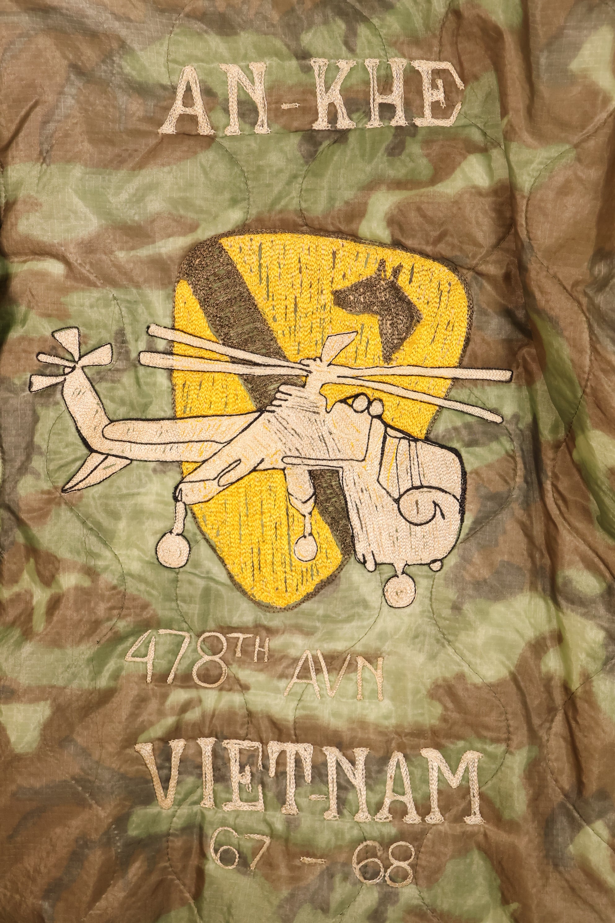 1967-68年　アメリカ陸軍　第一騎兵師団　AN-KHE 478TH AVN　ツアージャケット　ベトジャン　中古品