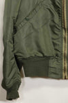 1969 Contract USAF L2-B Light Zone Flight Jacket with patches and rank insignia, used.