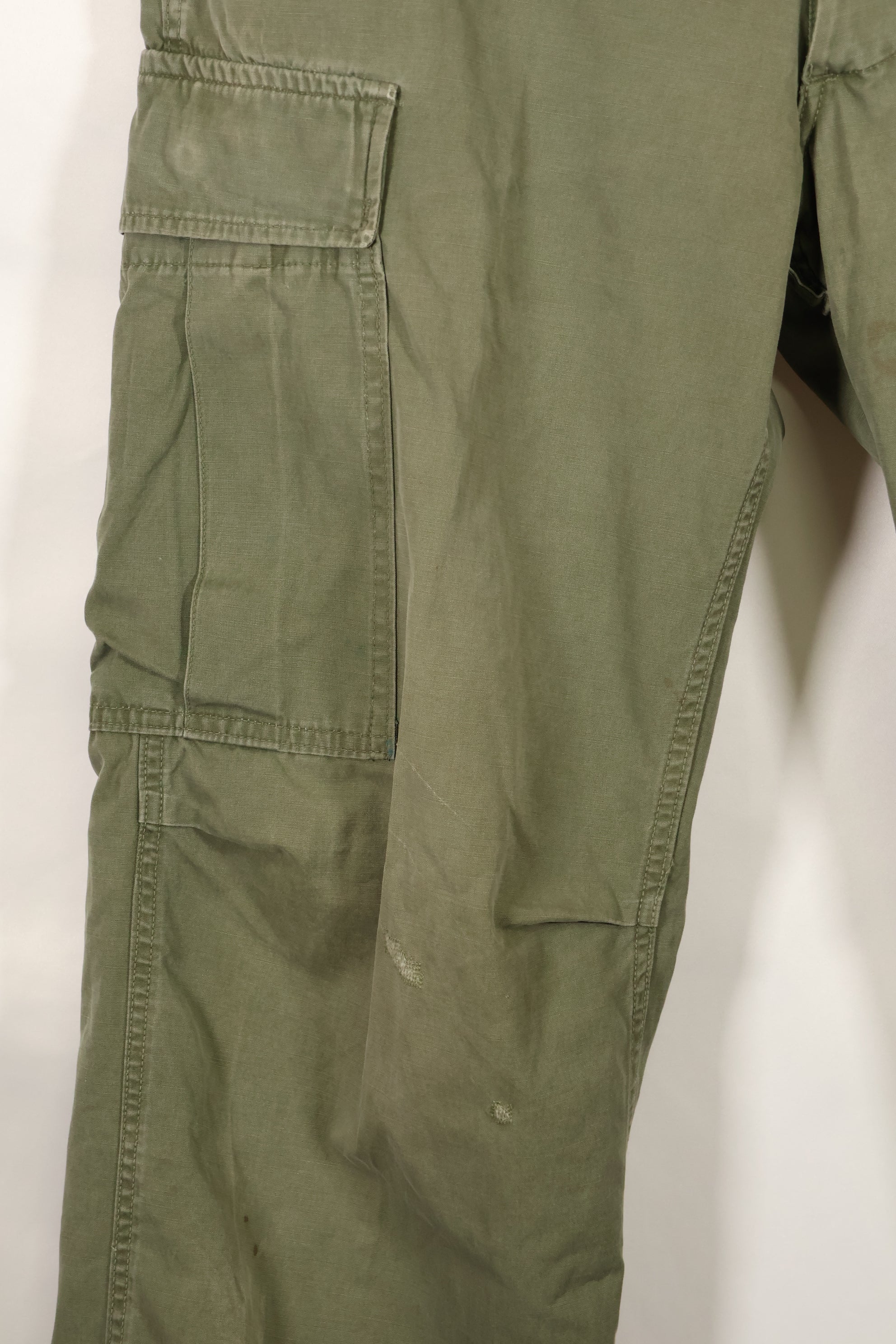 Mid-1960s, estimated XS-S 2nd Model Jungle Fatigue Pants, used.