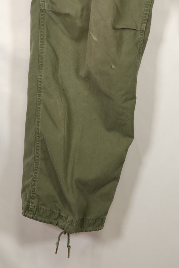 Mid-1960s, estimated XS-S 2nd Model Jungle Fatigue Pants, used.