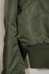 1969 Contract USAF L2-B Light Zone Flight Jacket with patches and rank insignia, used.