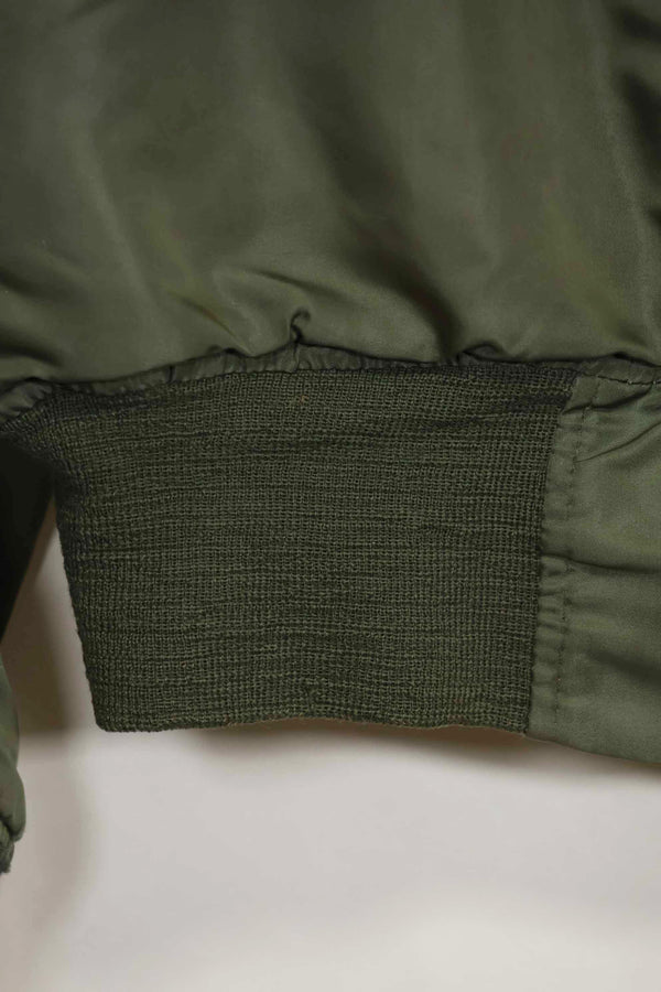 1969 Contract USAF L2-B Light Zone Flight Jacket with patches and rank insignia, used.