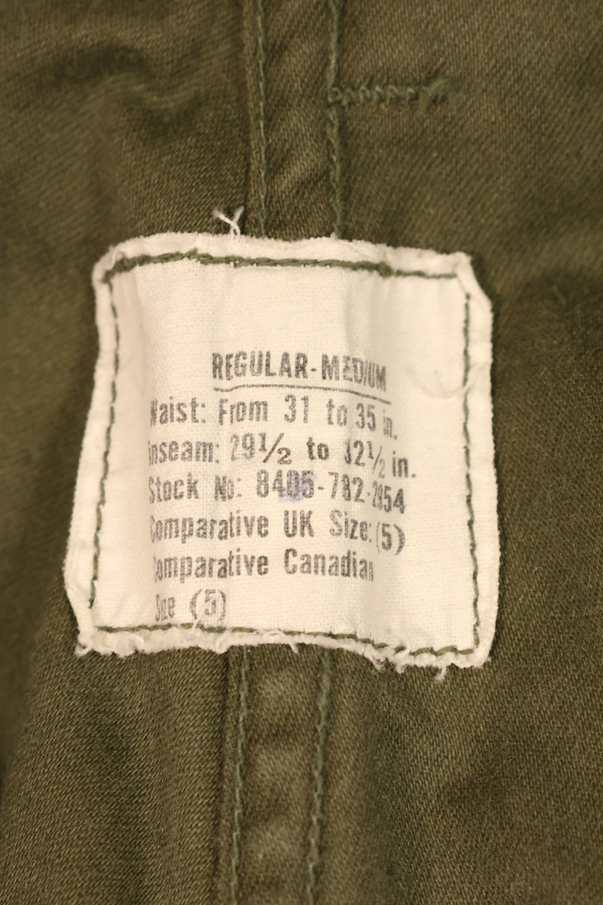1967年契約　M-R　アメリカ軍　M-65 フィールドパンツ　初期個体　中古品