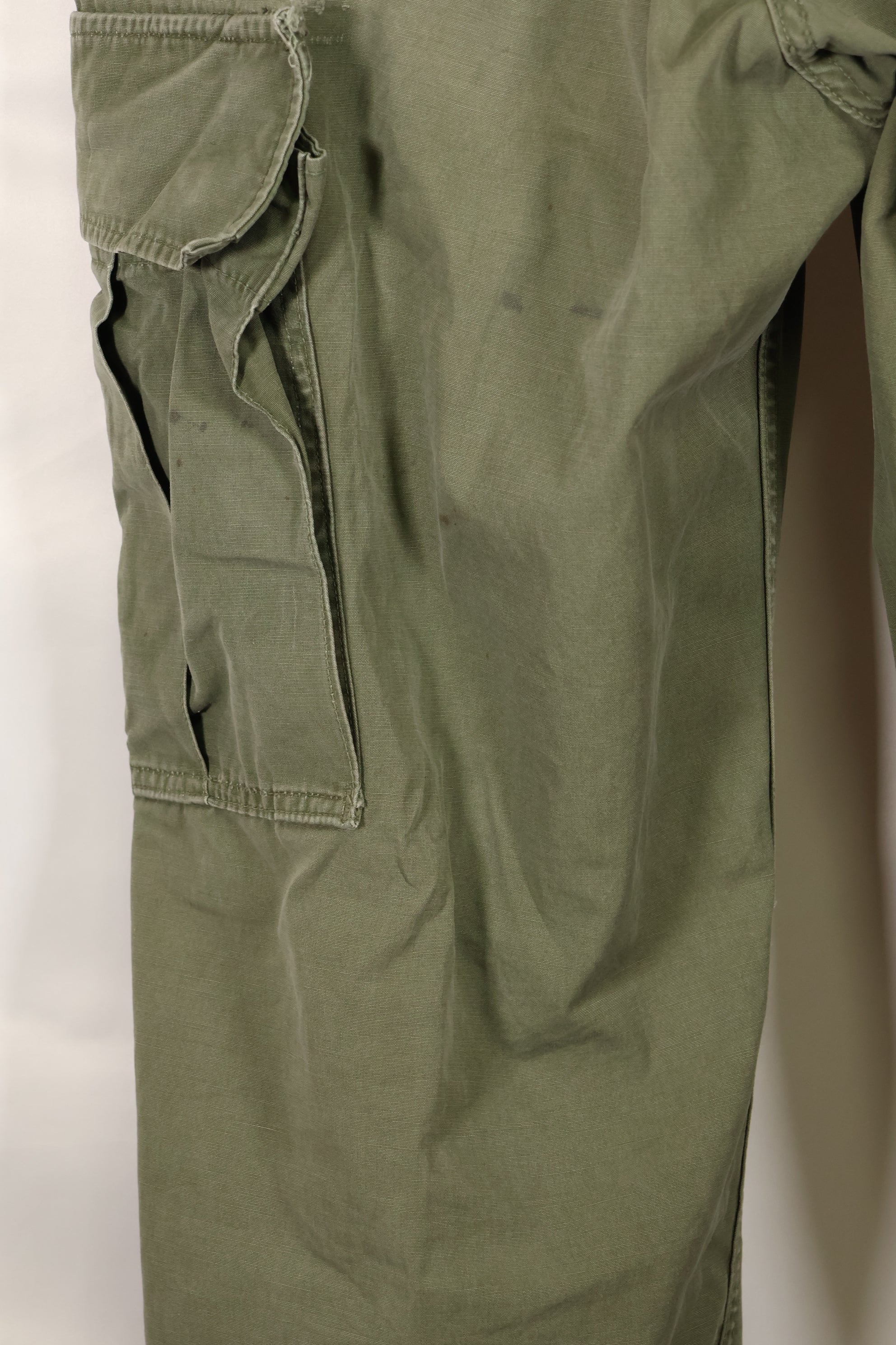 Mid-1960s, estimated XS-S 2nd Model Jungle Fatigue Pants, used.