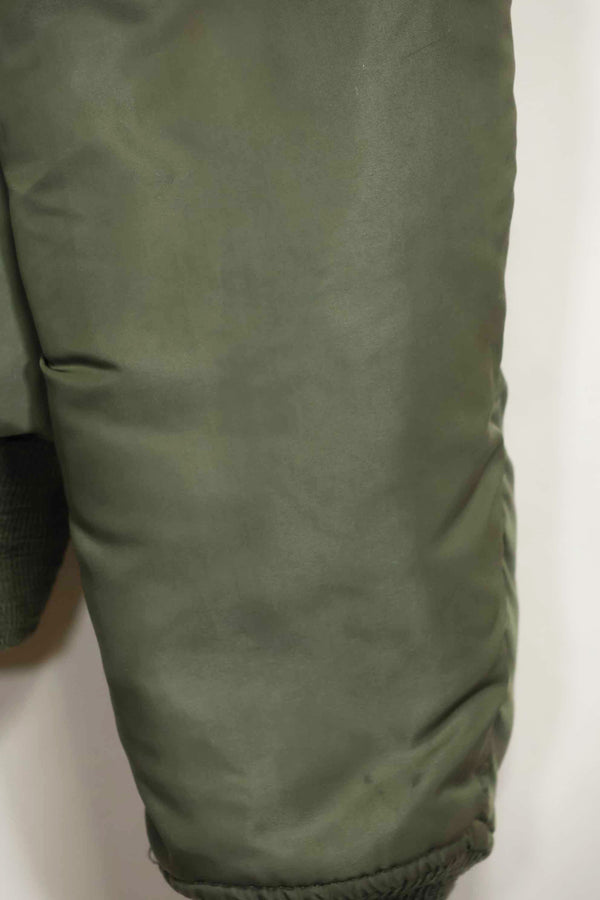 1969 Contract USAF L2-B Light Zone Flight Jacket with patches and rank insignia, used.