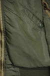 1969 Contract USAF L2-B Light Zone Flight Jacket with patches and rank insignia, used.