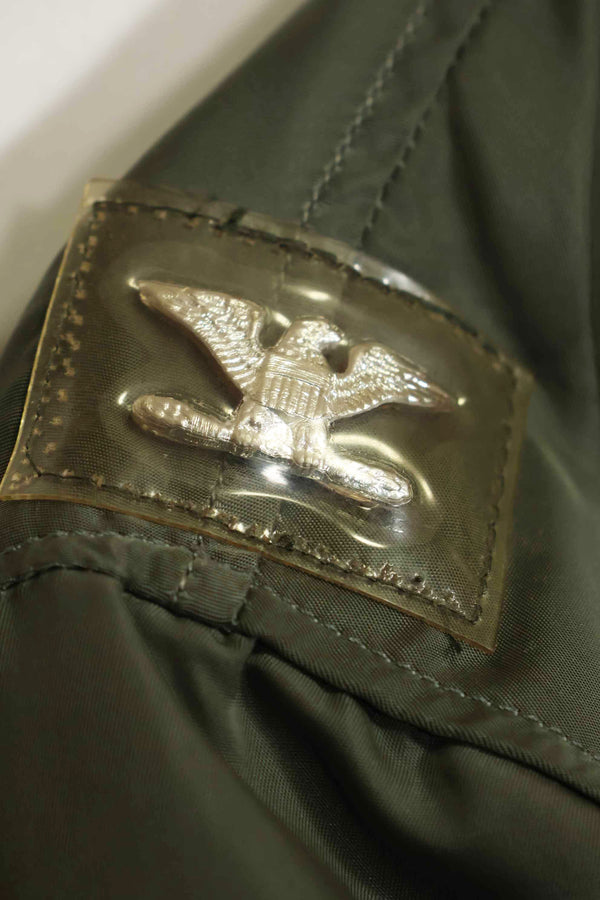 1969 Contract USAF L2-B Light Zone Flight Jacket with patches and rank insignia, used.