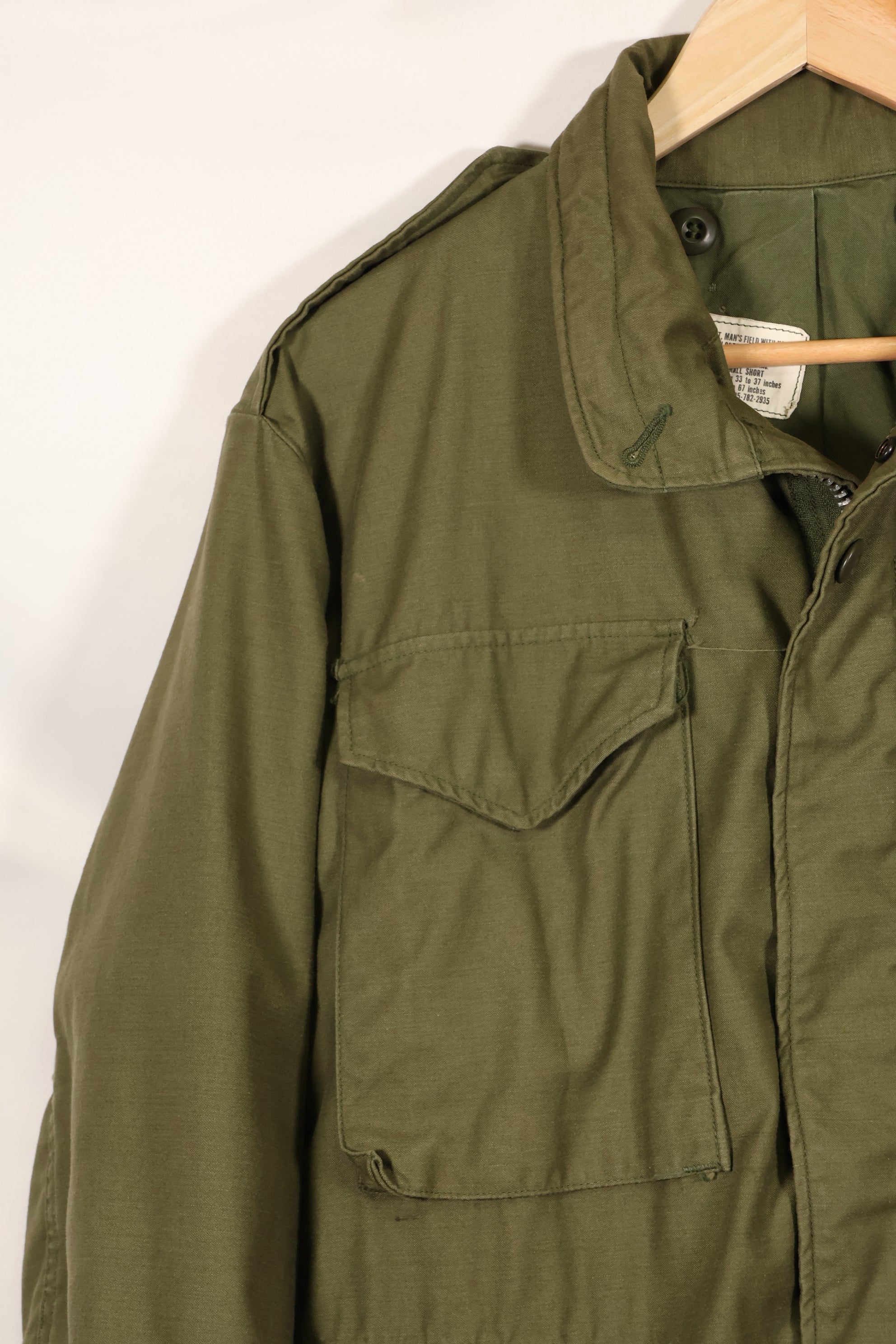 1969年契約　S-S　アメリカ軍　M65 フィールドジャケット　2nd Model　アルミジッパー　中古品