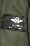 1969 Contract USAF L2-B Light Zone Flight Jacket with patches and rank insignia, used.