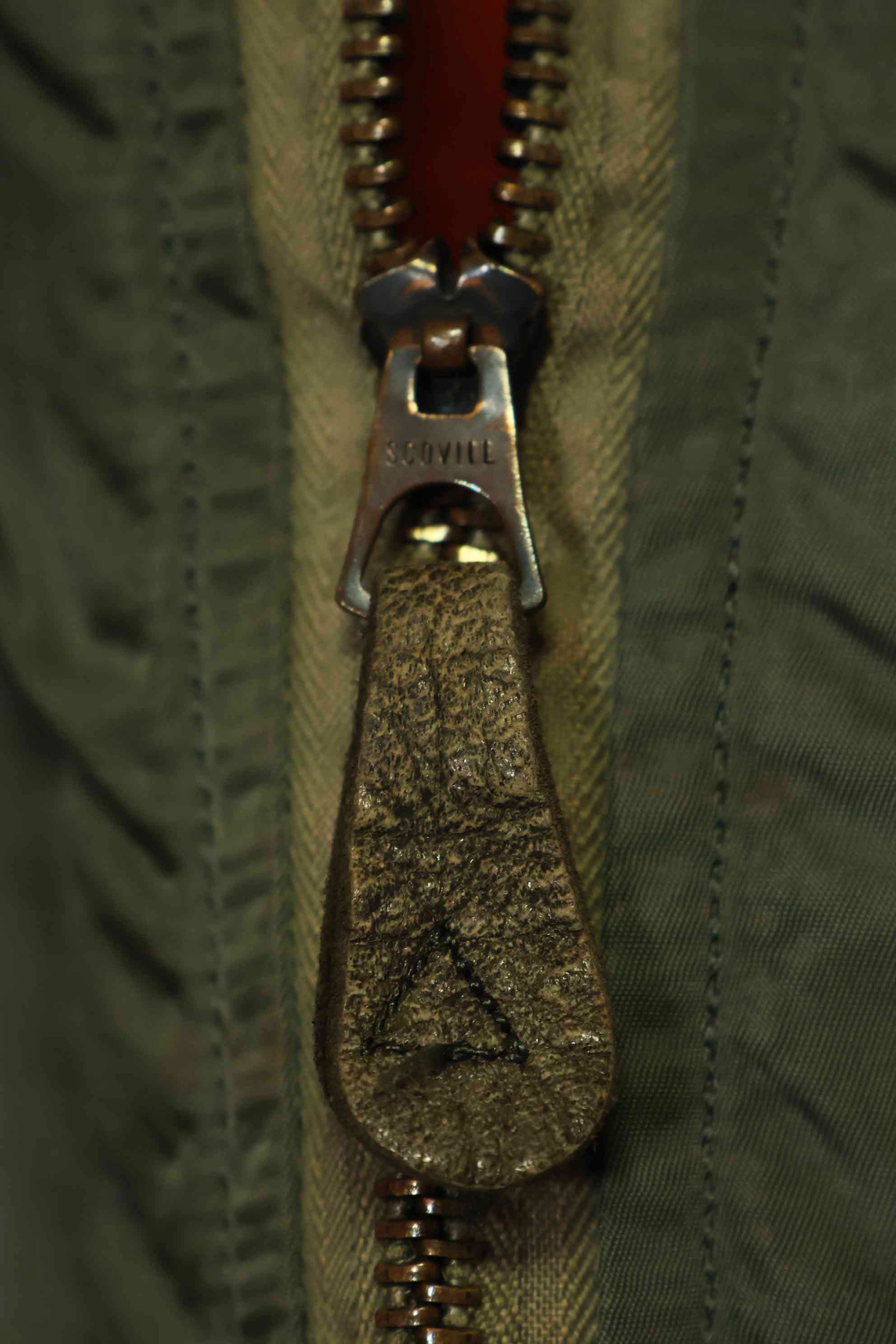 1969 Contract USAF L2-B Light Zone Flight Jacket with patches and rank insignia, used.