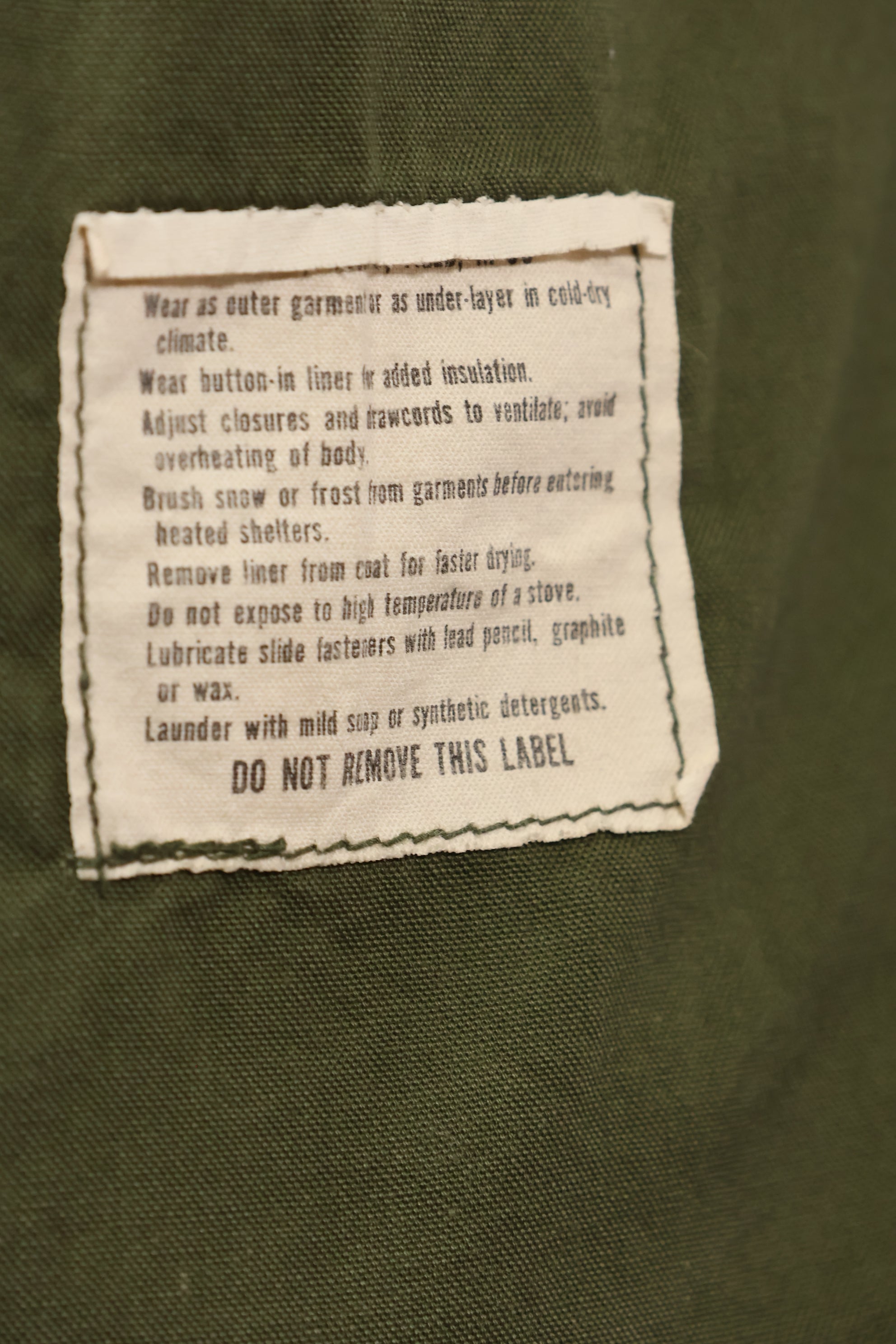 1969年契約　S-S　アメリカ軍　M65 フィールドジャケット　2nd Model　アルミジッパー　中古品