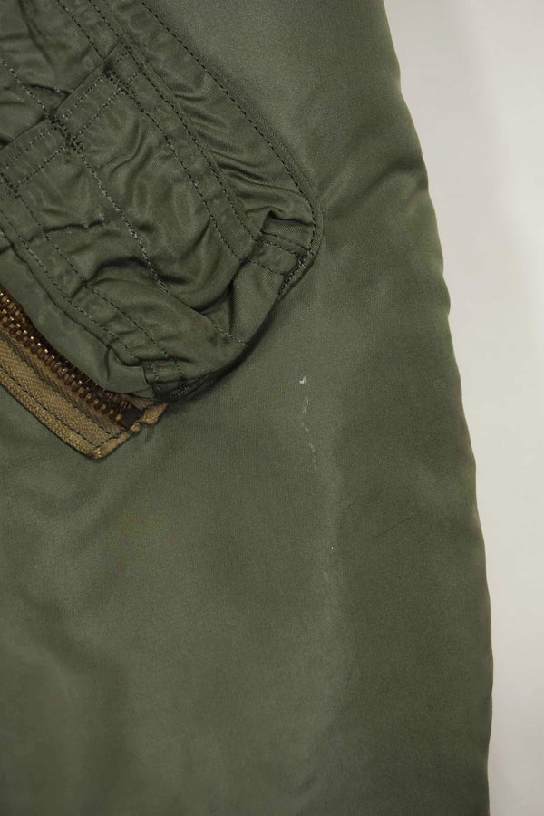 1969 Contract USAF L2-B Light Zone Flight Jacket with patches and rank insignia, used.