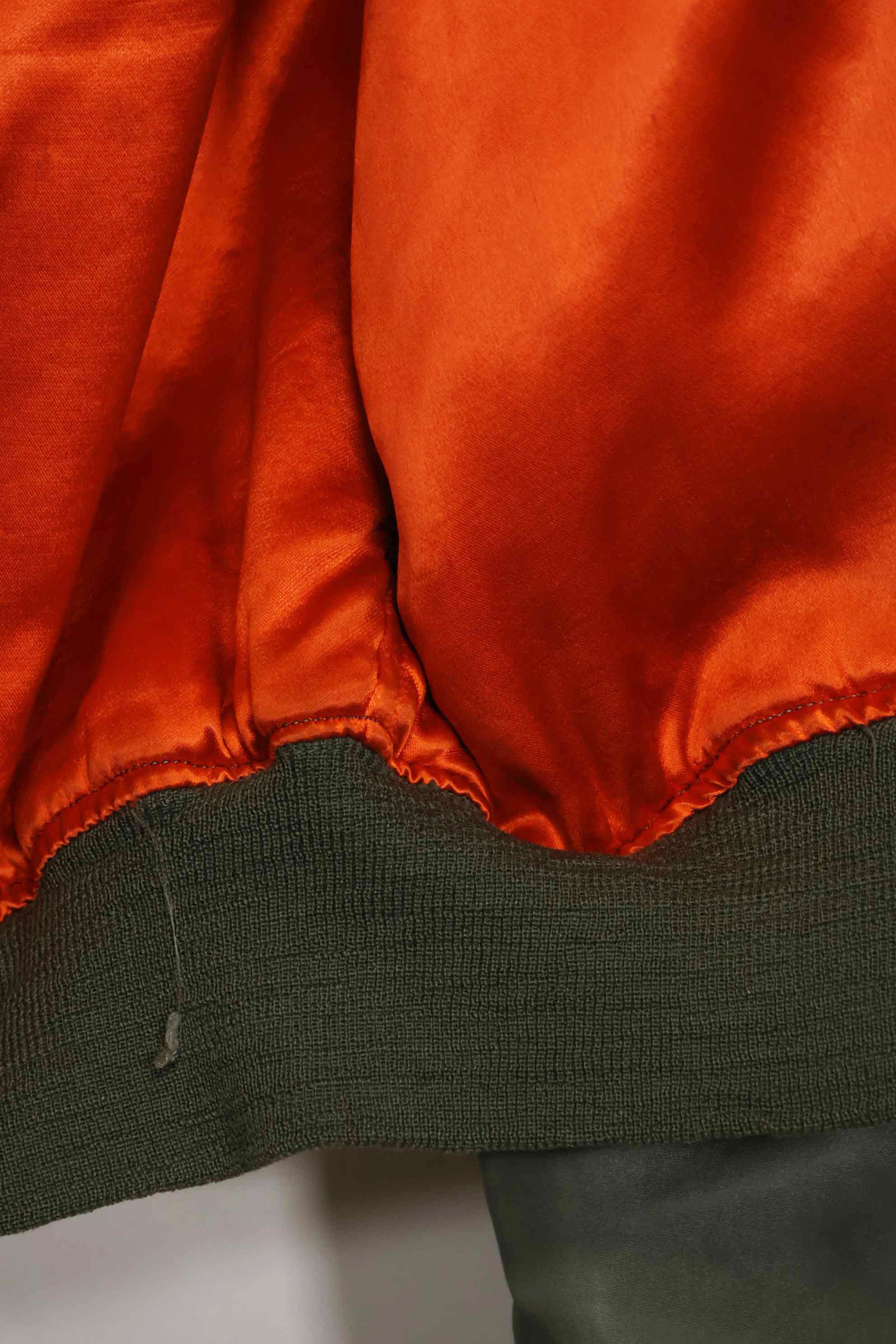 1969 Contract USAF L2-B Light Zone Flight Jacket with patches and rank insignia, used.