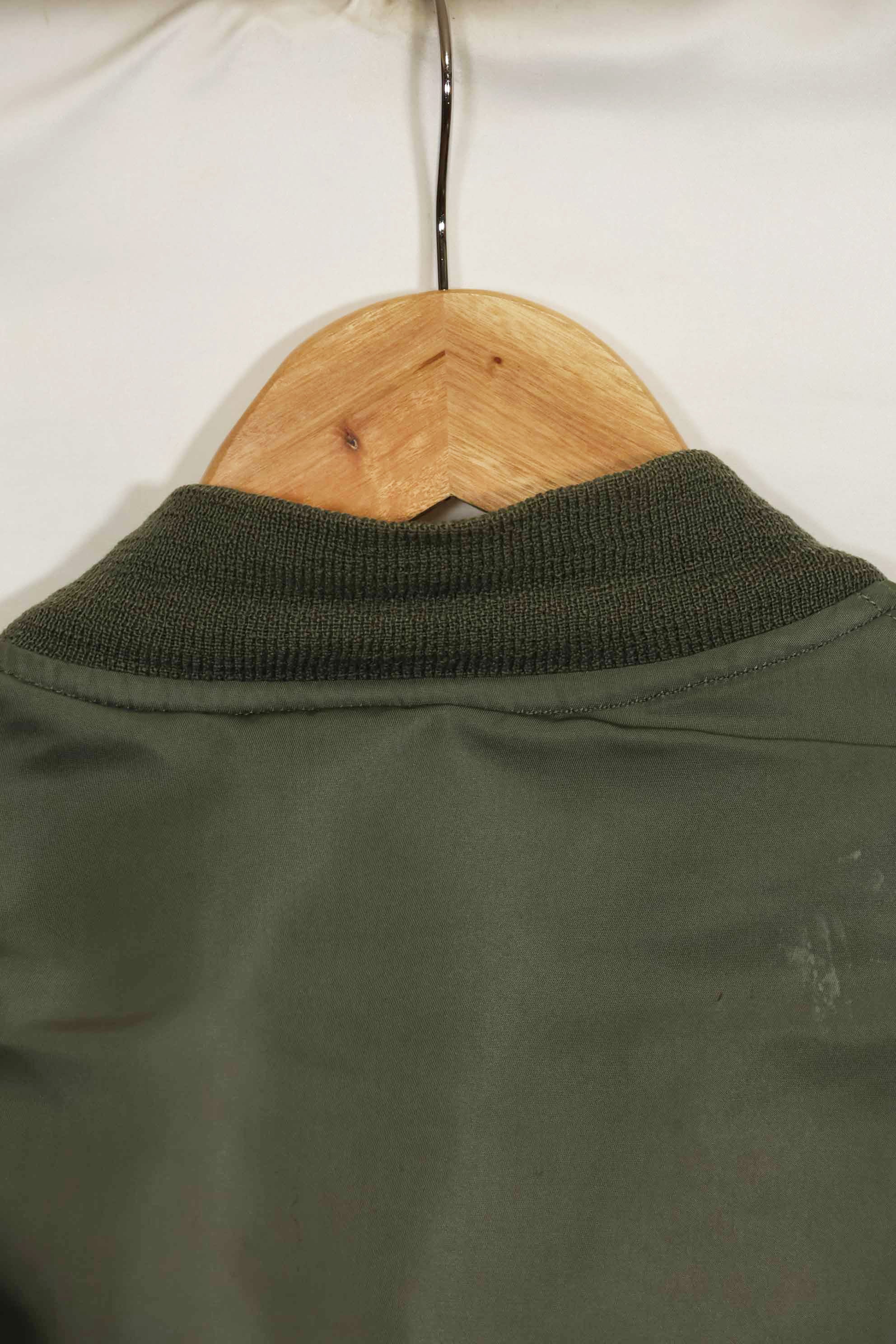 1969 Contract USAF L2-B Light Zone Flight Jacket with patches and rank insignia, used.