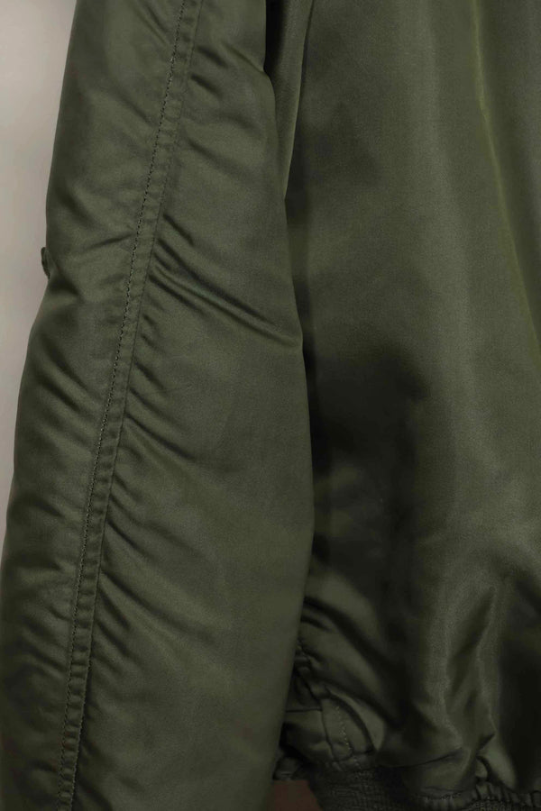 1969 Contract USAF L2-B Light Zone Flight Jacket with patches and rank insignia, used.