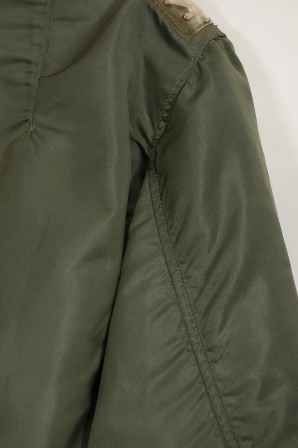 1969 Contract USAF L2-B Light Zone Flight Jacket with patches and rank insignia, used.
