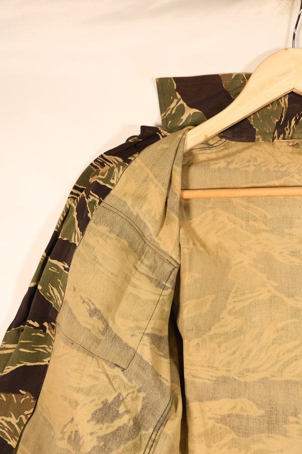 Circa 1965–66 | Asian Cut | Okinawa Tiger Pattern | Short-Sleeve Custom | Tiger Stripe | Shirt | JWD | Used