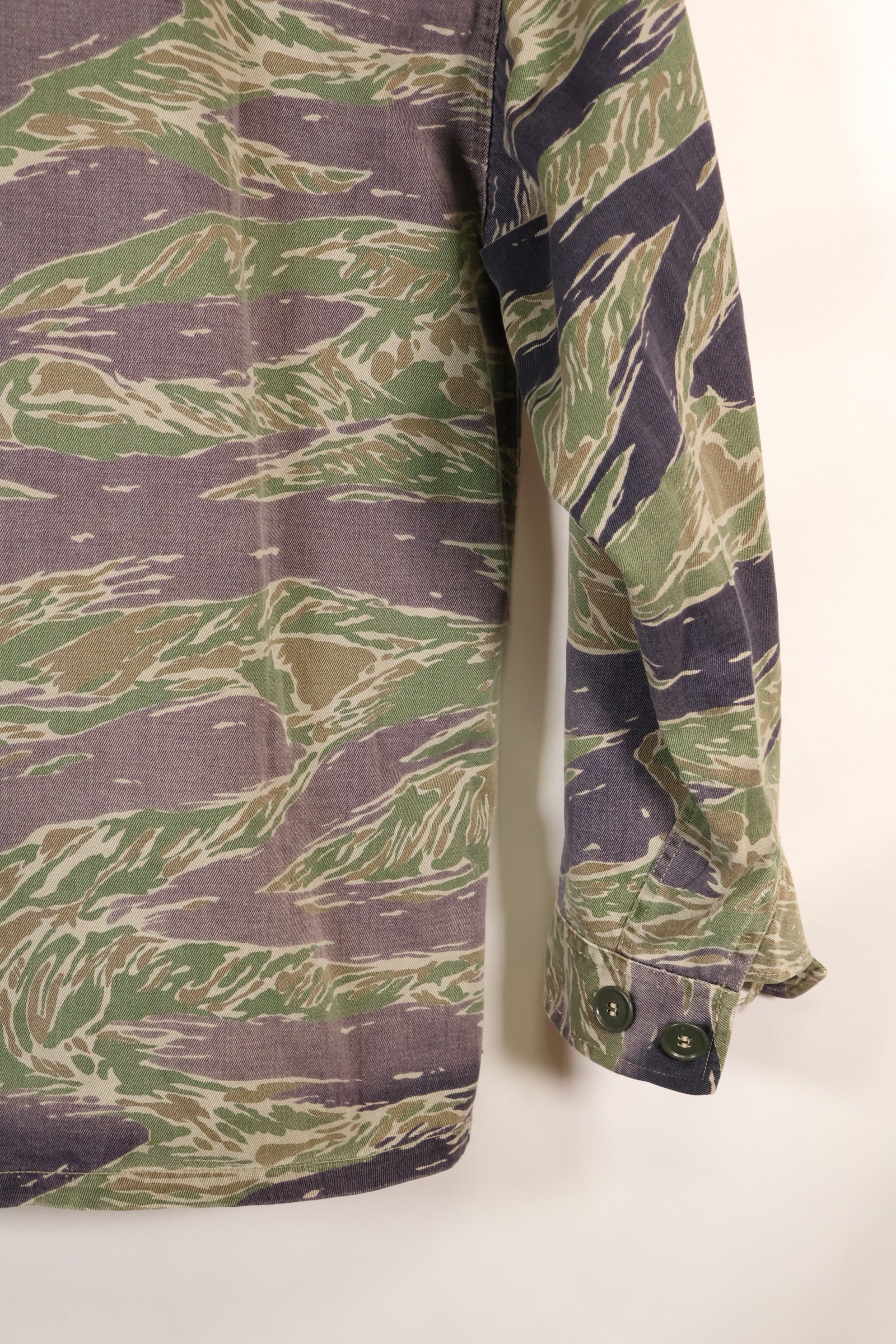 1960's semi A-L Japanese Silver Tiger Asian cut shirt, faded, used.