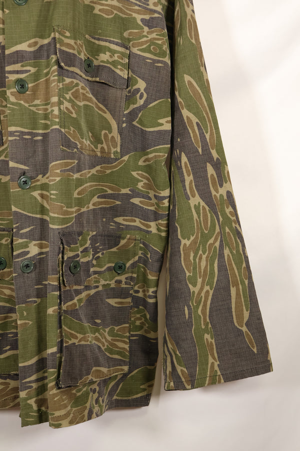 1970年代　南ベトナム海兵隊　タイガーストライプ　シャツ　VNMC 後期 リップストップパターン　中古品　