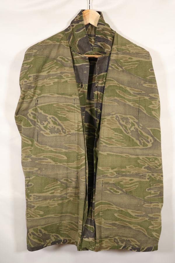 1970年代　南ベトナム海兵隊　タイガーストライプ　シャツ　VNMC 後期 リップストップパターン　中古品　
