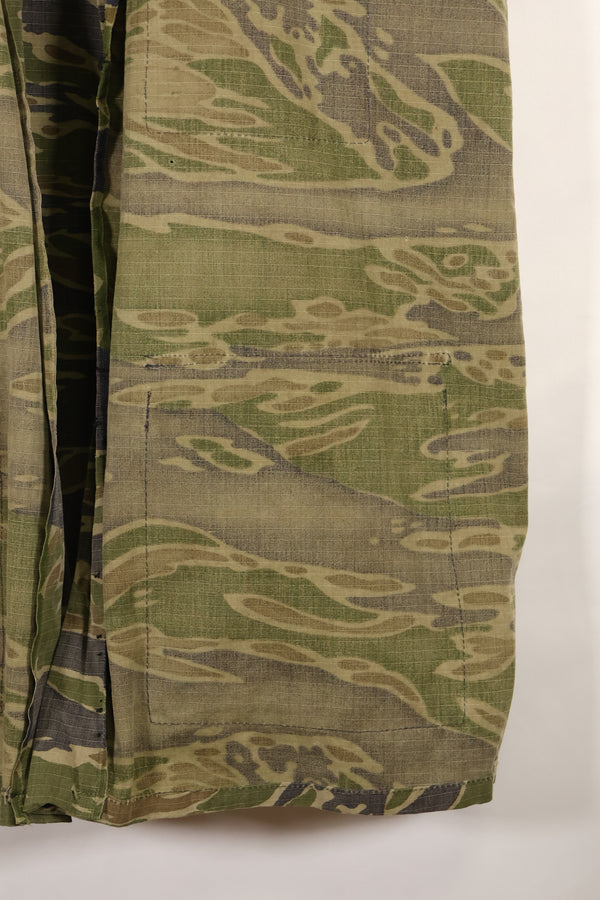 1970年代　南ベトナム海兵隊　タイガーストライプ　シャツ　VNMC 後期 リップストップパターン　中古品　