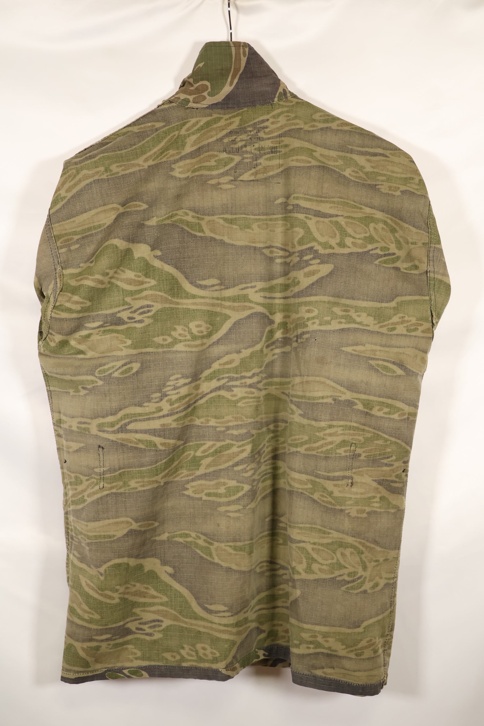 1970年代　南ベトナム海兵隊　タイガーストライプ　シャツ　VNMC 後期 リップストップパターン　中古品　