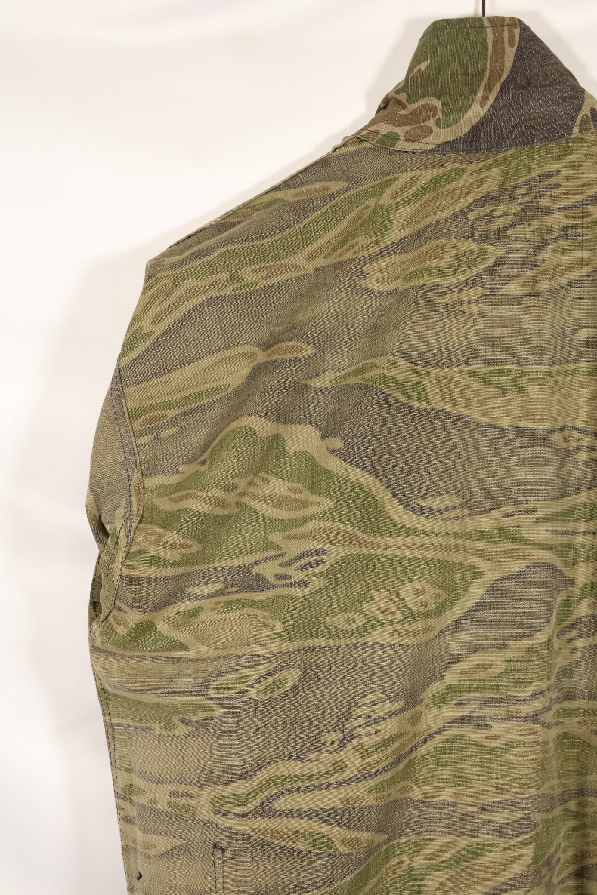 1970年代　南ベトナム海兵隊　タイガーストライプ　シャツ　VNMC 後期 リップストップパターン　中古品　