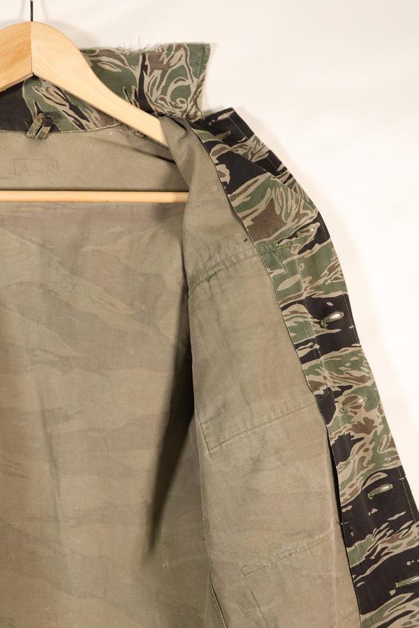 1960s½ A-S 日本银虎衬衫，虎纹，局部有改动，使用过。