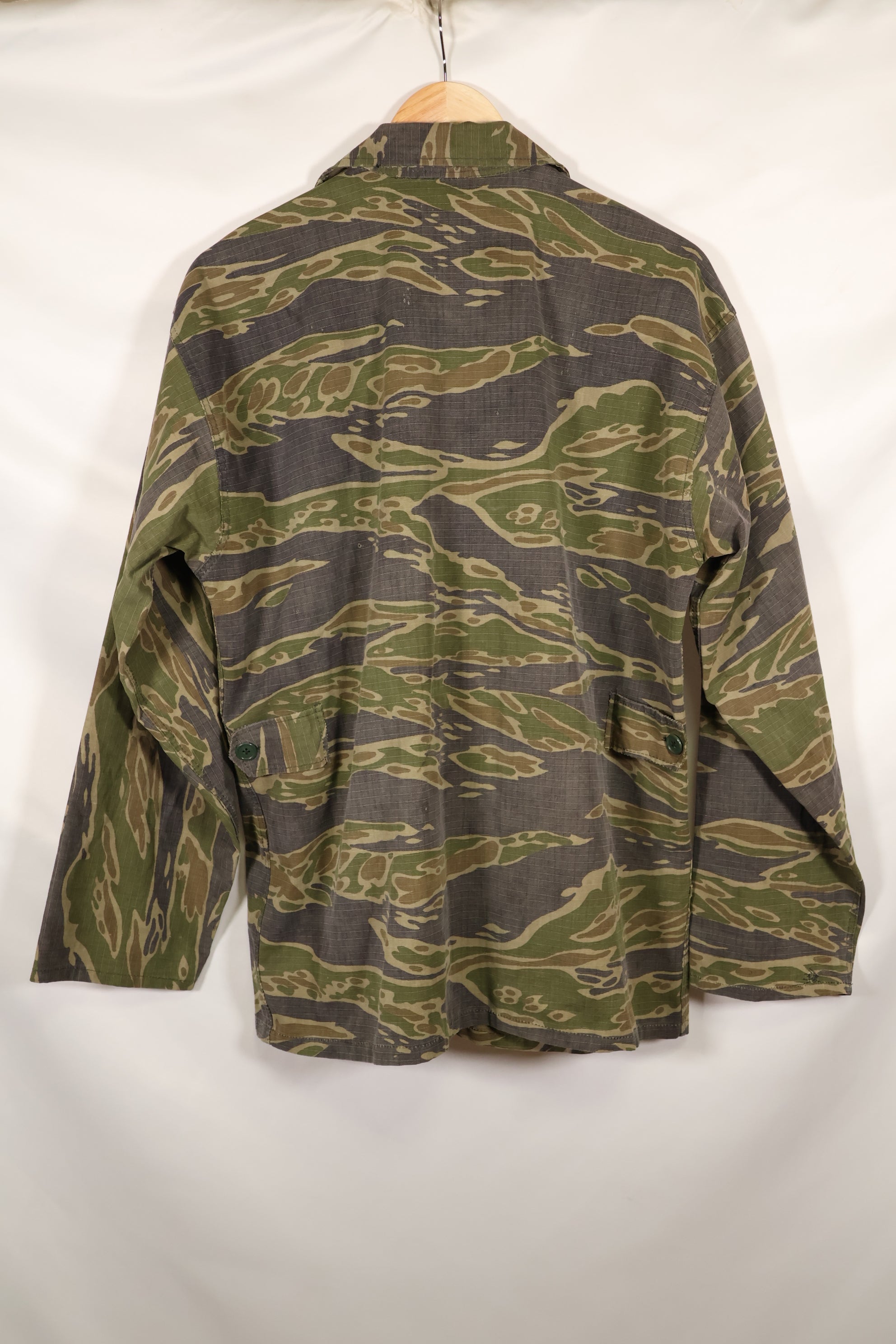 1970年代　南ベトナム海兵隊　タイガーストライプ　シャツ　VNMC 後期 リップストップパターン　中古品　