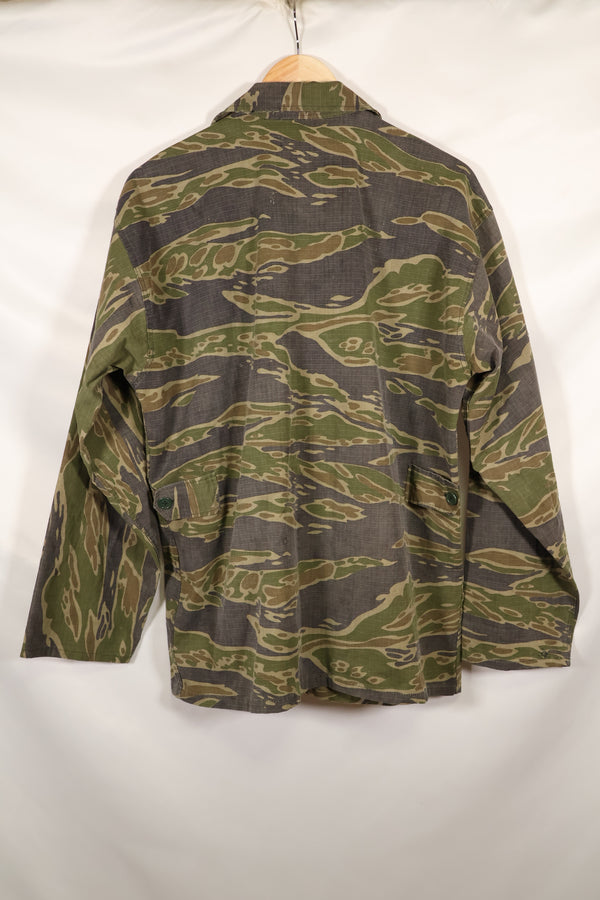 1970年代　南ベトナム海兵隊　タイガーストライプ　シャツ　VNMC 後期 リップストップパターン　中古品　