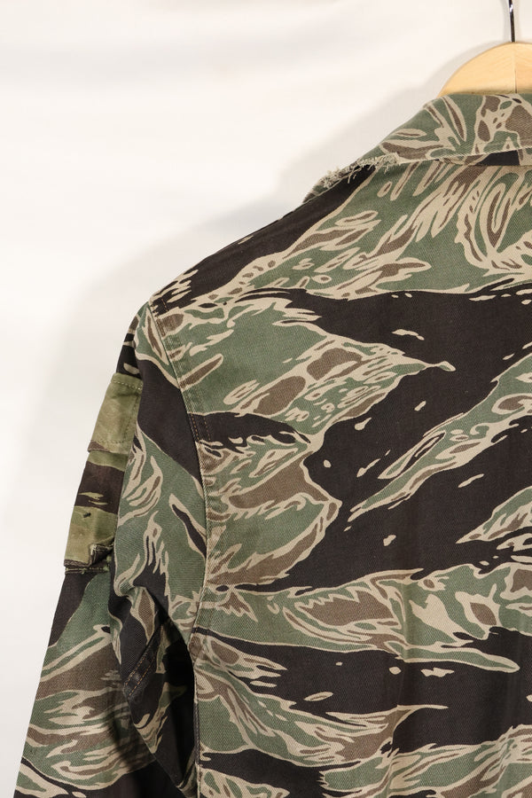 1960s½ A-S 日本银虎衬衫，虎纹，局部有改动，使用过。