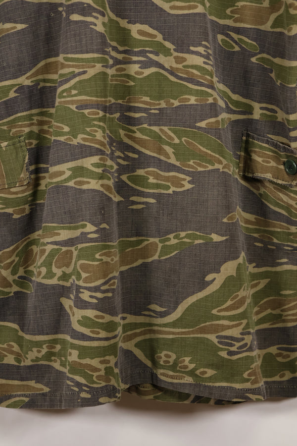 1970年代　南ベトナム海兵隊　タイガーストライプ　シャツ　VNMC 後期 リップストップパターン　中古品　