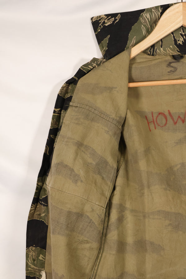 実物　US-S　沖縄タイガー　タイガーストライプ　USカットシャツ　日本本土縫製　中古品