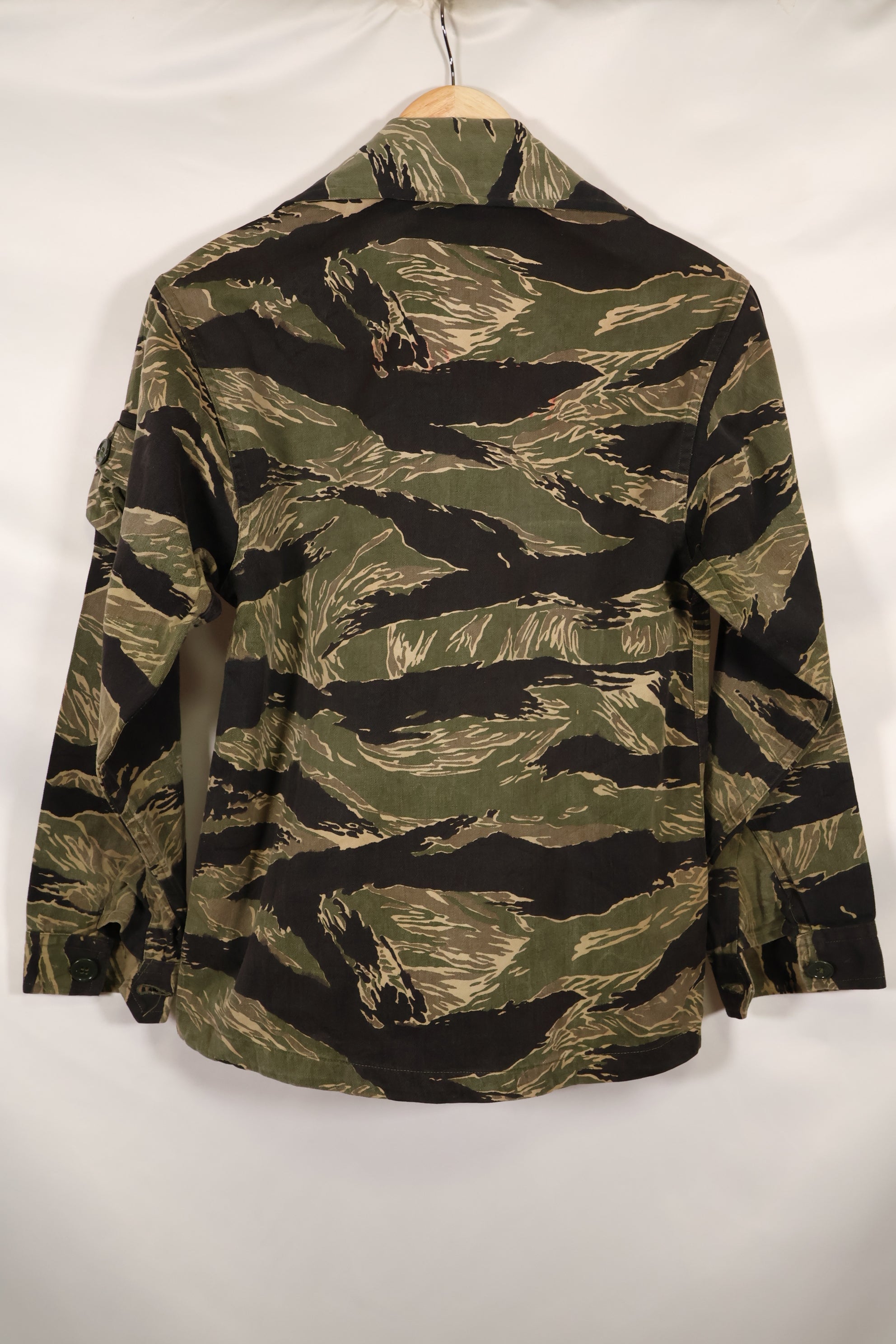 実物　US-S　沖縄タイガー　タイガーストライプ　USカットシャツ　日本本土縫製　中古品