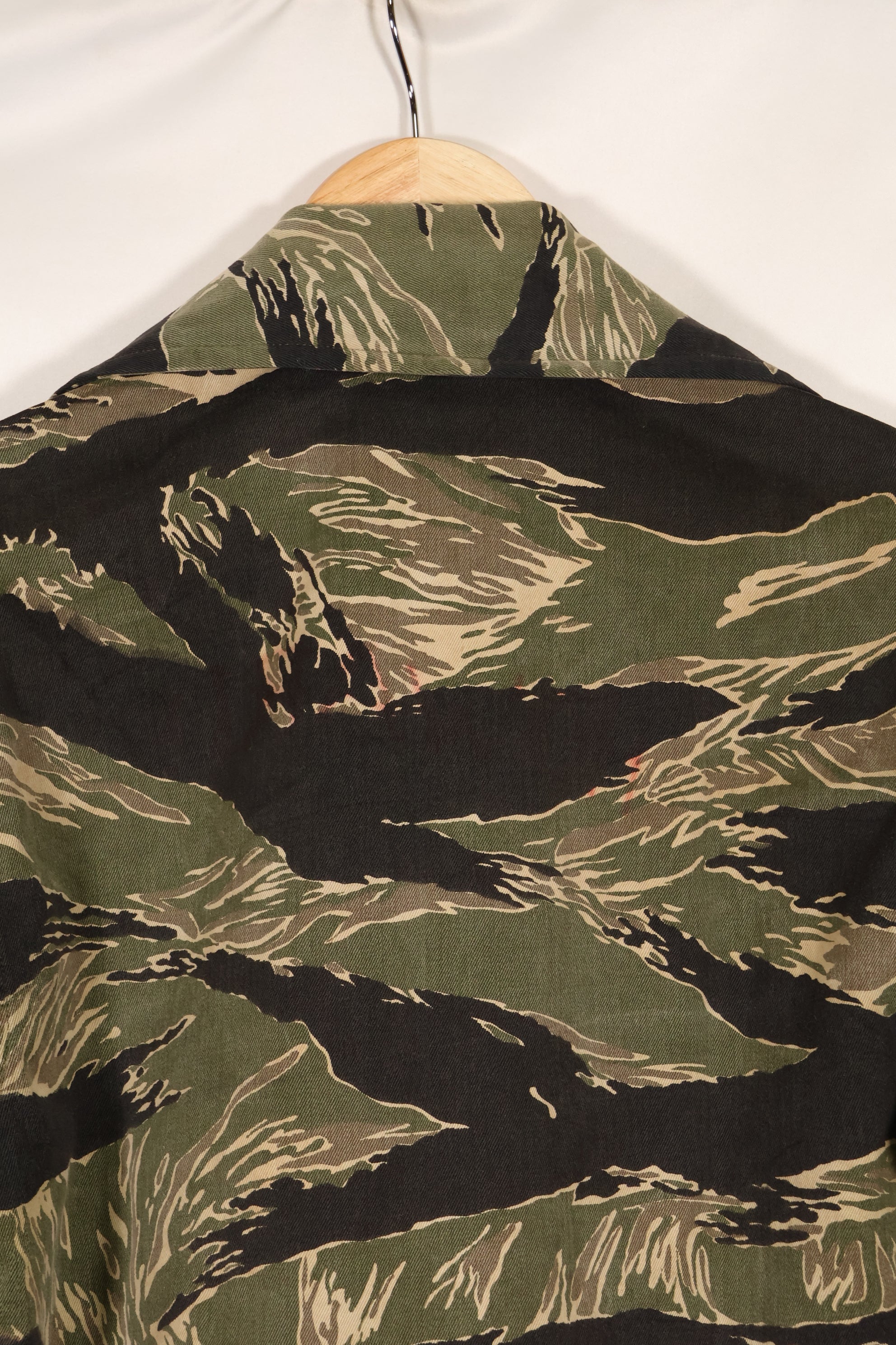 実物　US-S　沖縄タイガー　タイガーストライプ　USカットシャツ　日本本土縫製　中古品