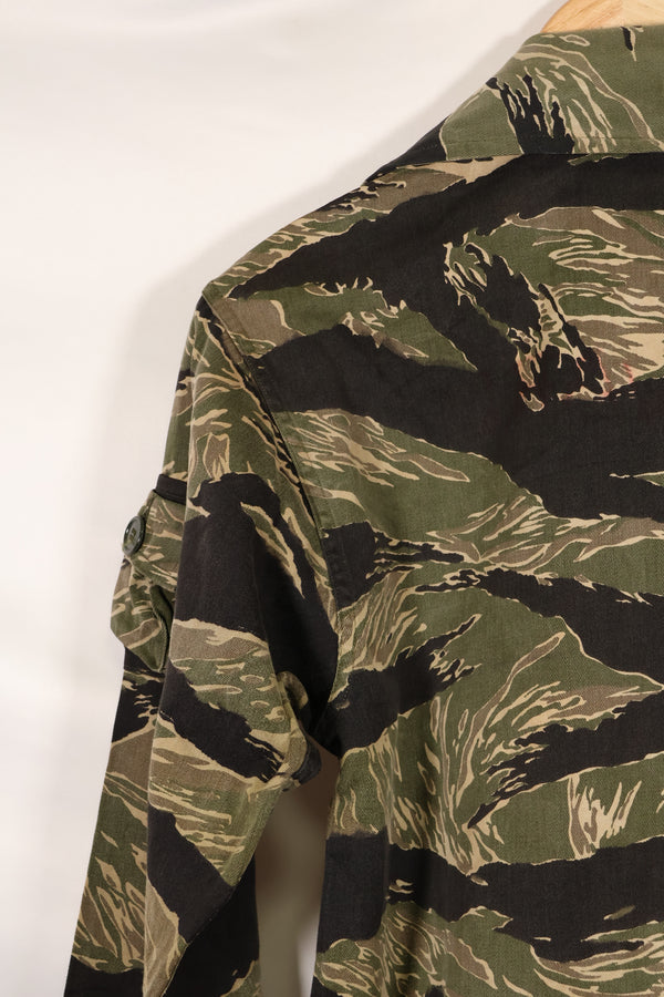 実物　US-S　沖縄タイガー　タイガーストライプ　USカットシャツ　日本本土縫製　中古品