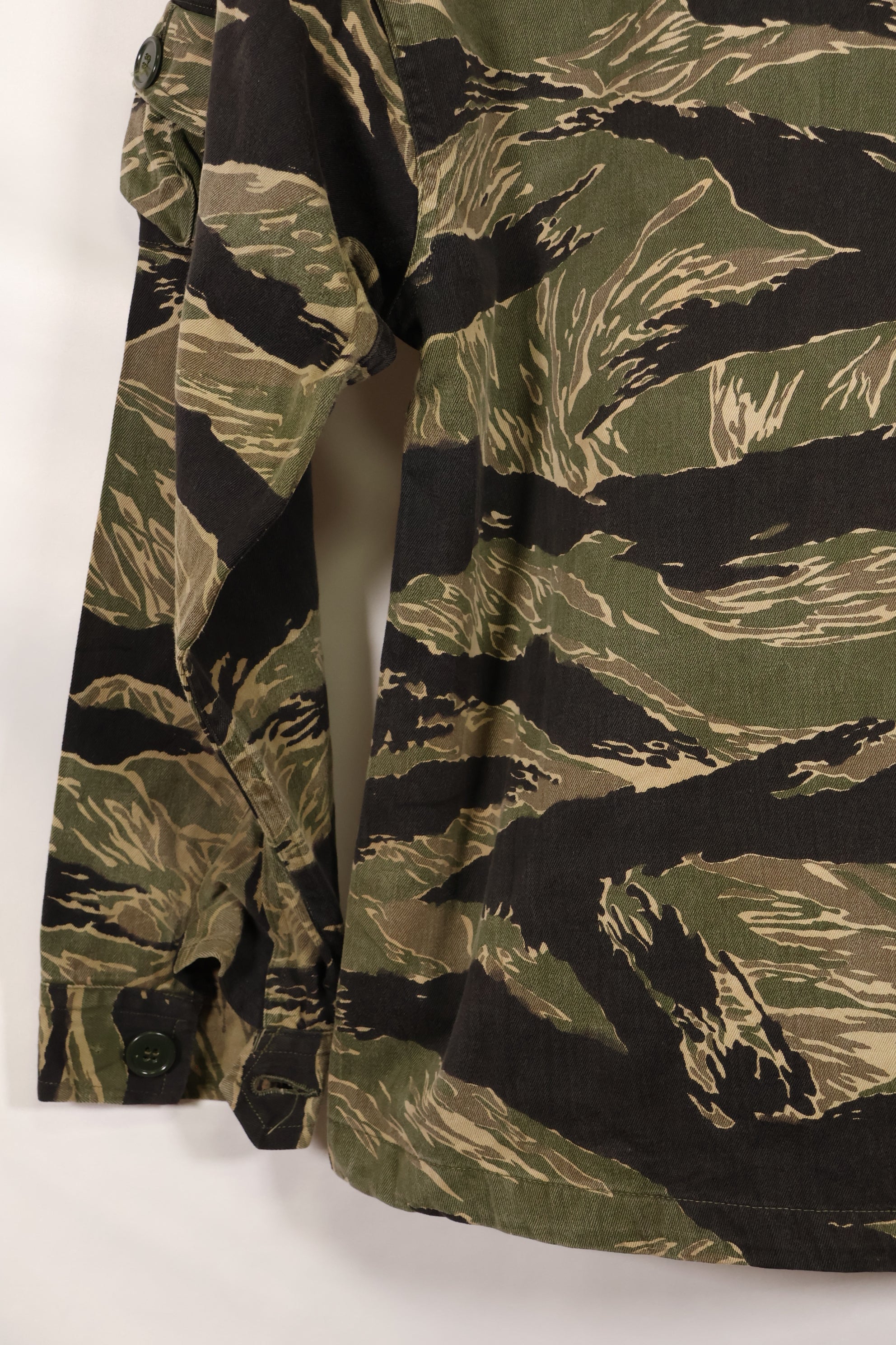 実物　US-S　沖縄タイガー　タイガーストライプ　USカットシャツ　日本本土縫製　中古品