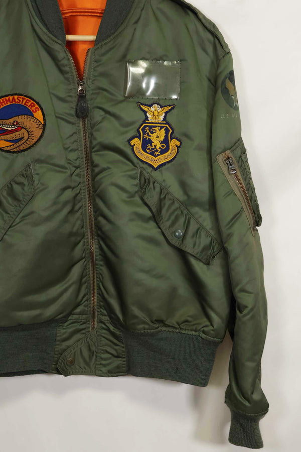1960年契約　81st Fighter Wing　アメリカ空軍　L2-B　ファイターパイロット　ライトゾーン　フライトジャケット　中古品