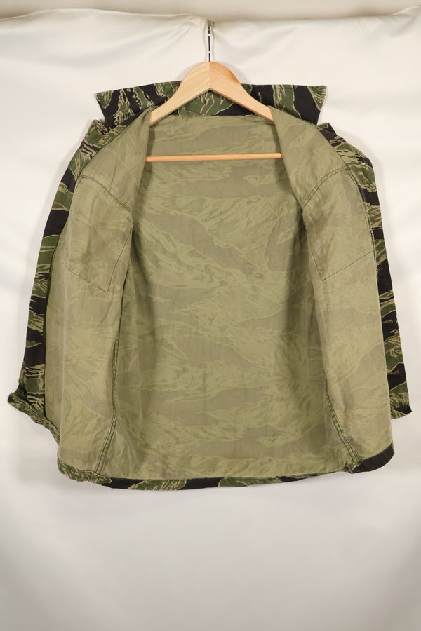 1960年代中頃　USカット　沖縄タイガー　ライムグリーンカラー　タイガーストライプ　シャツ　中古品