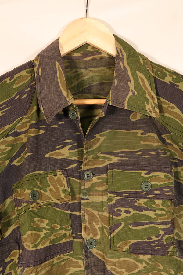 1970年代　実物生地　戦後縫製　VNMC　5th Model 南ベトナム海兵隊　タイガーストライプ　シャツ　中古品