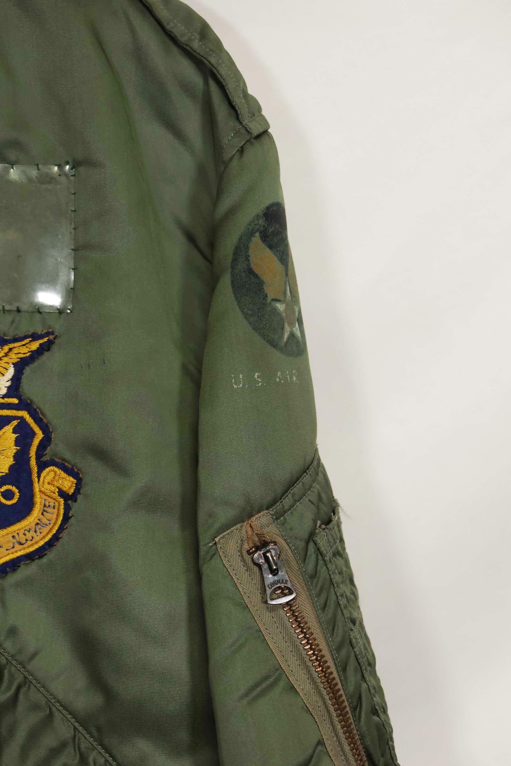 1960年契約　81st Fighter Wing　アメリカ空軍　L2-B　ファイターパイロット　ライトゾーン　フライトジャケット　中古品