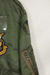 1960年契約　81st Fighter Wing　アメリカ空軍　L2-B　ファイターパイロット　ライトゾーン　フライトジャケット　中古品