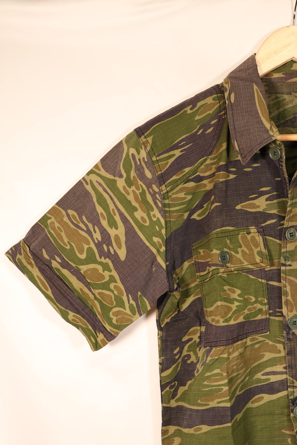 1970年代　実物生地　戦後縫製　VNMC　5th Model 南ベトナム海兵隊　タイガーストライプ　シャツ　中古品