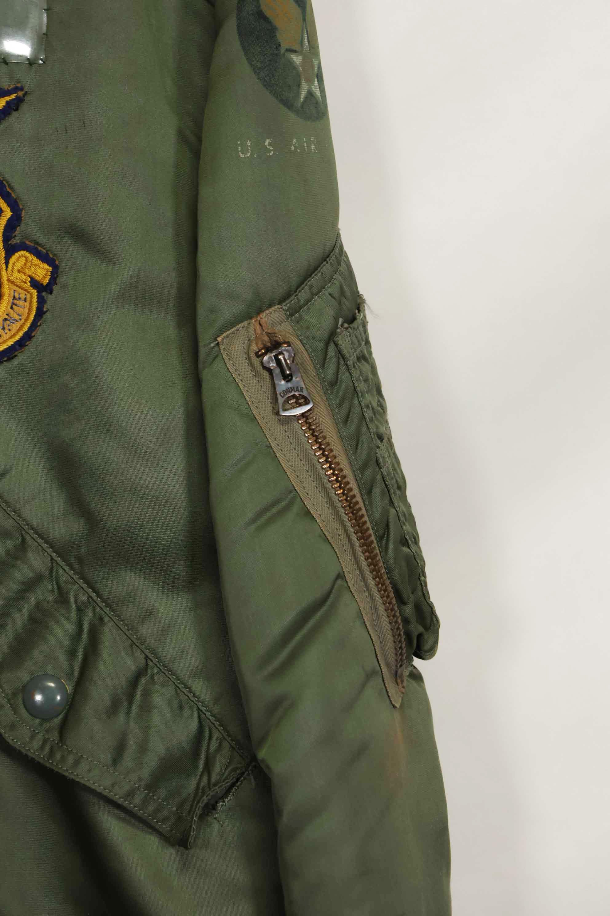 1960年契約　81st Fighter Wing　アメリカ空軍　L2-B　ファイターパイロット　ライトゾーン　フライトジャケット　中古品