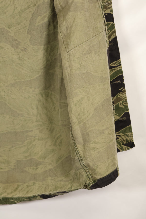 1960年代中頃　USカット　沖縄タイガー　ライムグリーンカラー　タイガーストライプ　シャツ　中古品