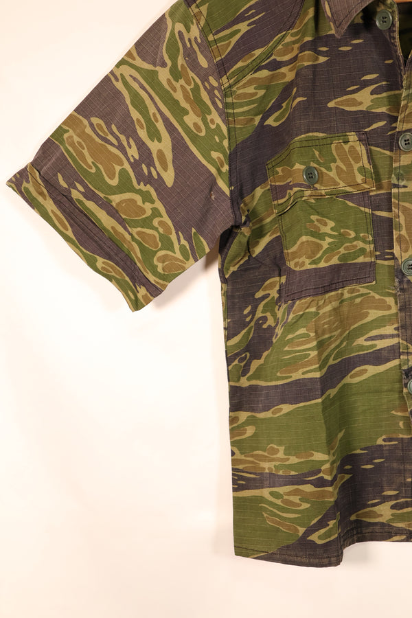 1970年代　実物生地　戦後縫製　VNMC　5th Model 南ベトナム海兵隊　タイガーストライプ　シャツ　中古品