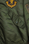 1960年契約　81st Fighter Wing　アメリカ空軍　L2-B　ファイターパイロット　ライトゾーン　フライトジャケット　中古品