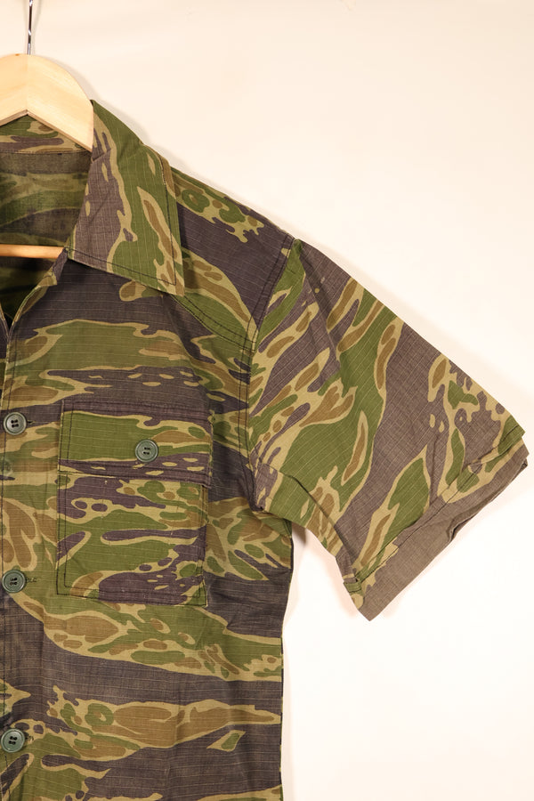 1970年代　実物生地　戦後縫製　VNMC　5th Model 南ベトナム海兵隊　タイガーストライプ　シャツ　中古品