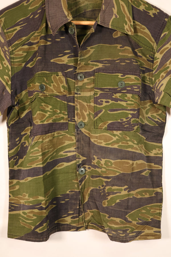 1970年代　実物生地　戦後縫製　VNMC　5th Model 南ベトナム海兵隊　タイガーストライプ　シャツ　中古品