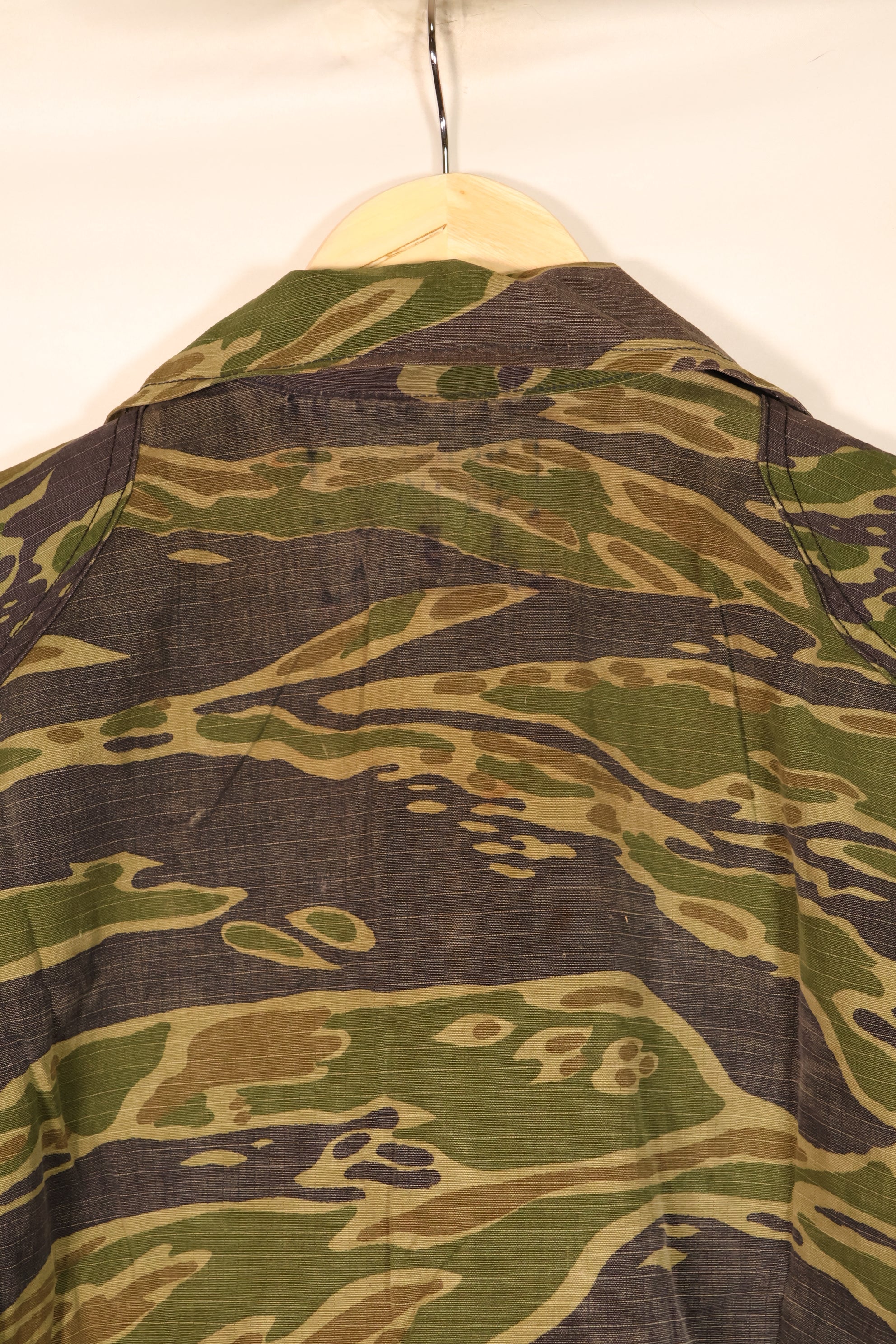 1970年代　実物生地　戦後縫製　VNMC　5th Model 南ベトナム海兵隊　タイガーストライプ　シャツ　中古品